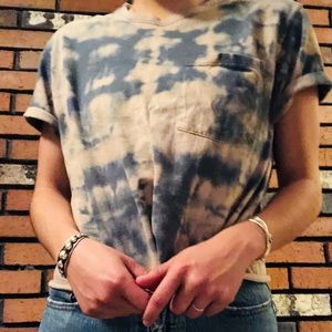Hand dyed + altered t-shirt 🌊